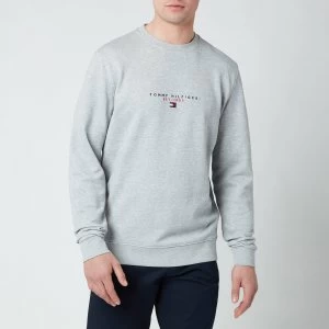 image of Tommy Hilfiger Mens Essential Crewneck Sweatshirt - Medium Grey Heather - S