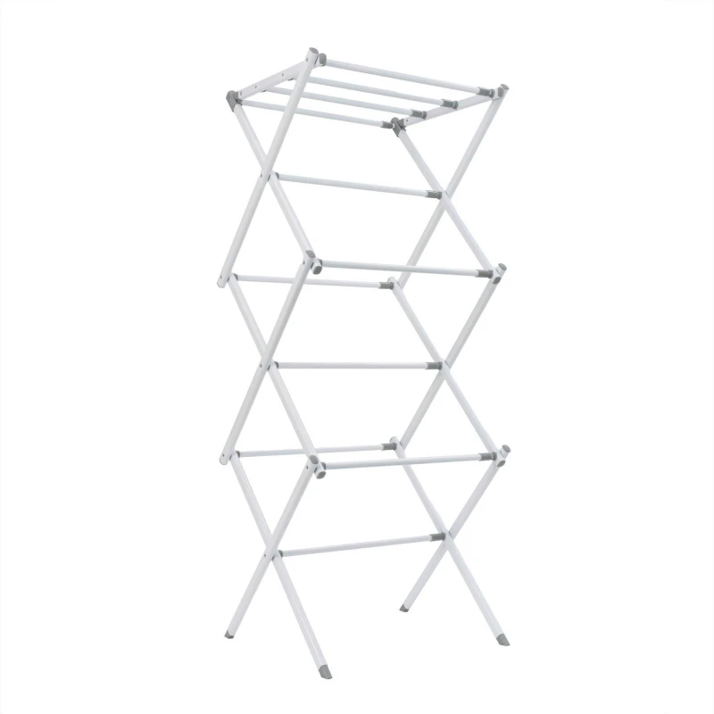 Image of JVL Extendable 3 Tier Concertina Airer - 8M White Airers 8M White 40375101000