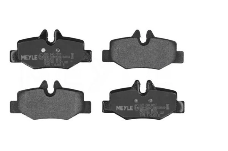 Image of MEYLE 025 240 0817 Brake pad set Rear Axle, prepared for wear warning indicator, Original Quality, with anti-squeak plate Brake Pad Set,disc brake (4