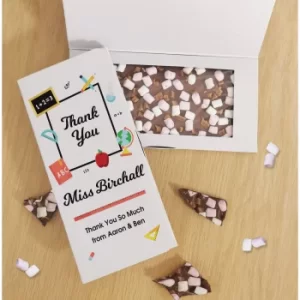Image of Personalised Thank You Teacher Chocolate Card