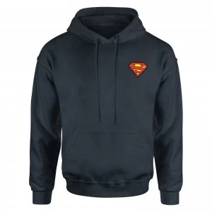 Image of DC Superman Kids Piped Hoodie - Navy - 9-10 Years