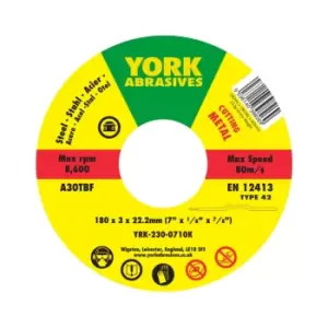 Image of 180X3X22.23MM A30TBF DPC Reinforced Cutting Discs - Type 42