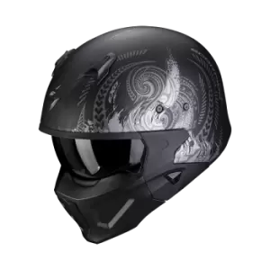 Image of Scorpion Covert-X Tattoo Matt Black-Silver 2XL
