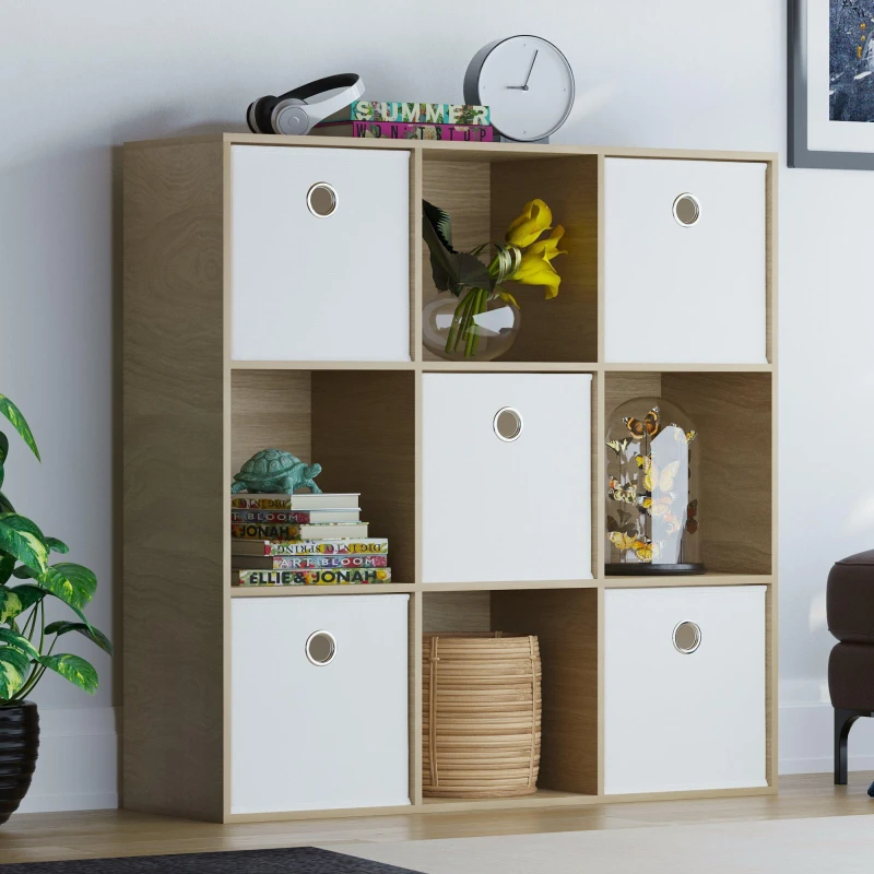 Image of Lassic 3x3 Cube Storage Unit (O) + Set of 5 Storage Cubes White unisex 3x3