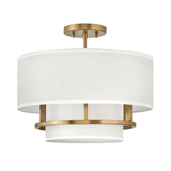 Image of Hinkley Hinkley Graham 3 Light Ceiling Pendant Light - Brass
