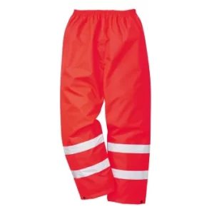 image of Oxford Weave 300D Class 1 Hi Vis Trousers Red 2XL 32"