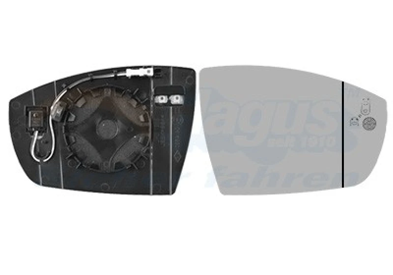 Image of VAN WEZEL Wing mirror glass VAN WEZEL 1906836