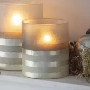 Image of Gallery Interiors Set of 2 Candle Holder Poll / Champagne / Small
