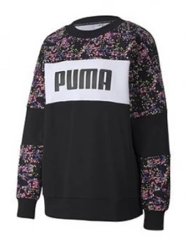 Puma Graphic Crew Sweatshirt (Curve) - Black