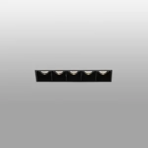 Image of Troop LED Black recessed Downlight Trimless 5x 2W 3000K