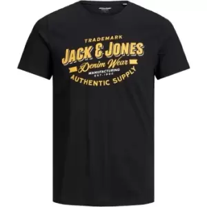 image of Jack and Jones Logo T Shirt Junior - Black