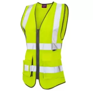 Image of Lynmouth ISO 20471 Class 1 Womens Superior Waistcoat Yellow - XL - High Visibility