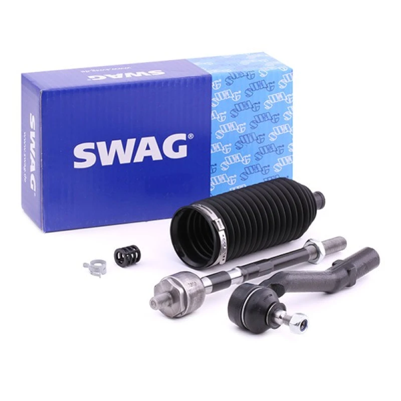Image of SWAG 62 93 8900 Tie Rod Front Axle Left, with bellow Rod Assembly (284)