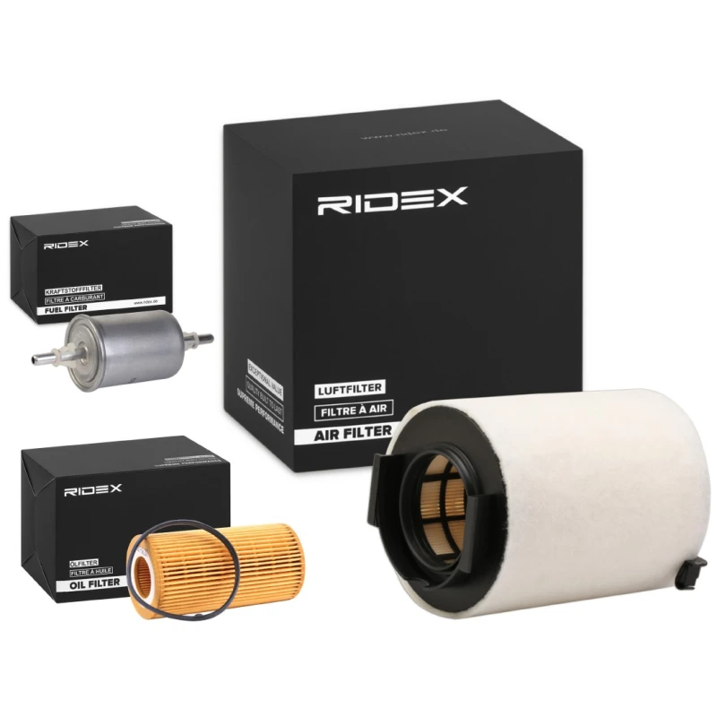 Image of RIDEX 4055F23142 Filter Set with gaskets/seals Filter Set (4055)