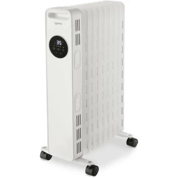 image of Digital Oil Filled Radiator, 2kW/2000W Overheat Protection, White - IG2621 - Igenix