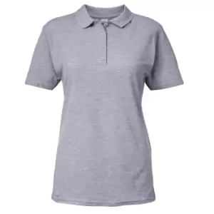Image of Gildan Softstyle Womens/Ladies Short Sleeve Double Pique Polo Shirt (2XL) (Sport Grey)