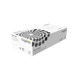 Image of UNICARE Black Nitrile Powder Free Gloves - Medium - Pack of 100 - GP0033