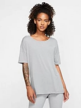 image of Nike Yoga Layer T-Shirt - Grey