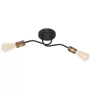 Image of Harvard Multi Arm Semi Flush Ceiling Light Black, Patina 48cm