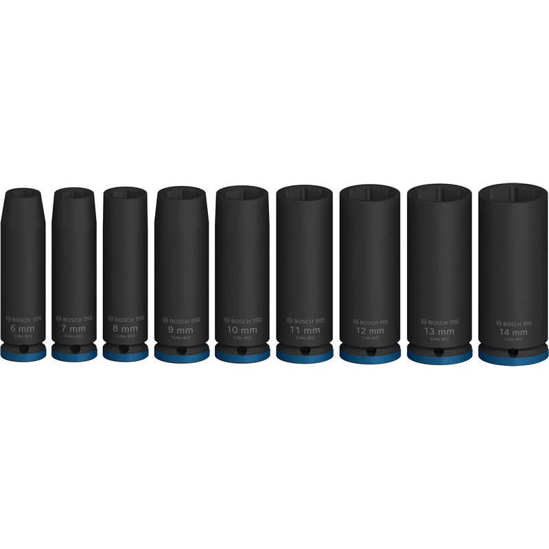Image of Bosch Nutsetters & sockets sets PRO Impact Socket Set 1/4" Deep 9pcs 2608003035 2608003035