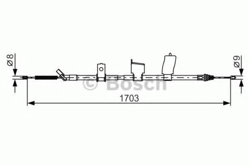 Image of Bosch 1 987 482 338 Brake Cable 1703mm Cable,parking brake (124)