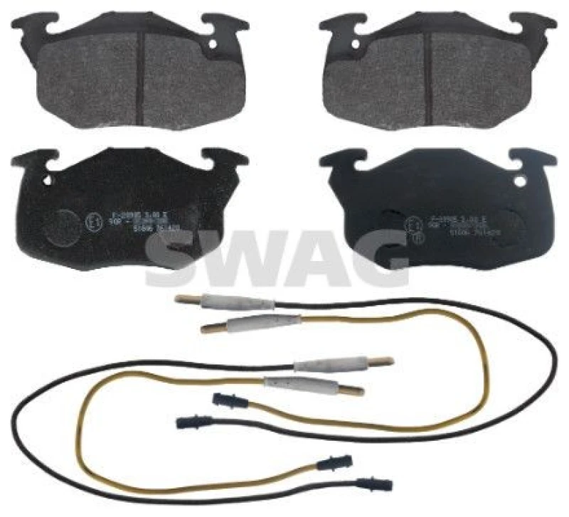 Image of Brake pad set SWAG 62 91 6291