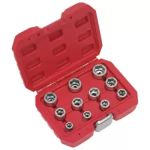 image of Sealey AK7281 Bolt Extractor Socket Set 11pc 3/8"Sq Drive Metric