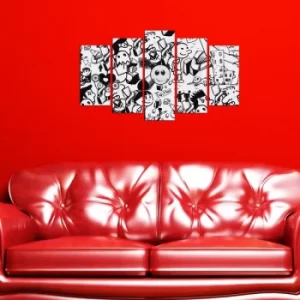 Image of 5MX-64 Multicolor Decorative MDF Painting (5 Pieces)