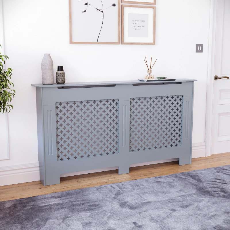 Image of Lassic Vida Designs Oxford Radiator Cover, Large Dark Grey unisex Large