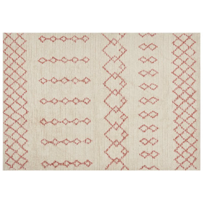 Image of Beliani Rug Buxar Beige 160 X 230 Cm Cotton