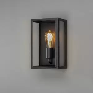 image of Carpi Outdoor Modern Lantern Wall Medium E27 Black With Clear Glass, IP44