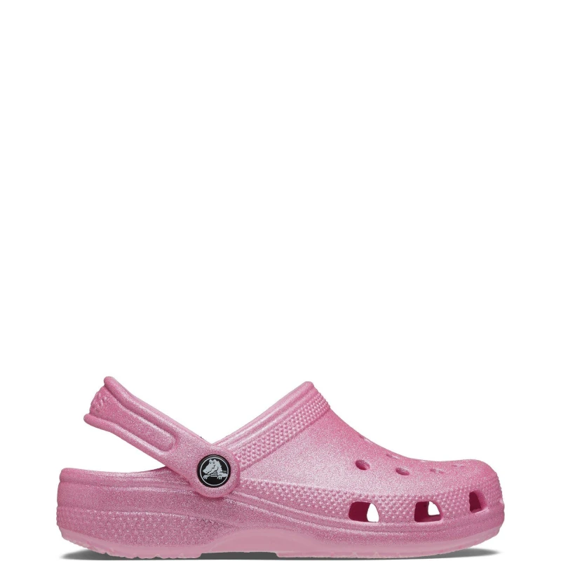 Image of Crocs Kids Classic Clogs Toddler Pink Tweed Glitter, 10 Youth