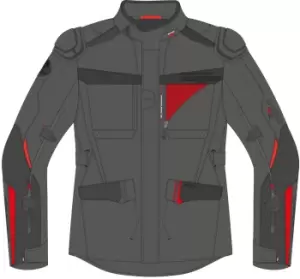 Image of Furygan Explorer Motorcycle Textile Jacket, black-red, Size 2XL, black-red, Size 2XL
