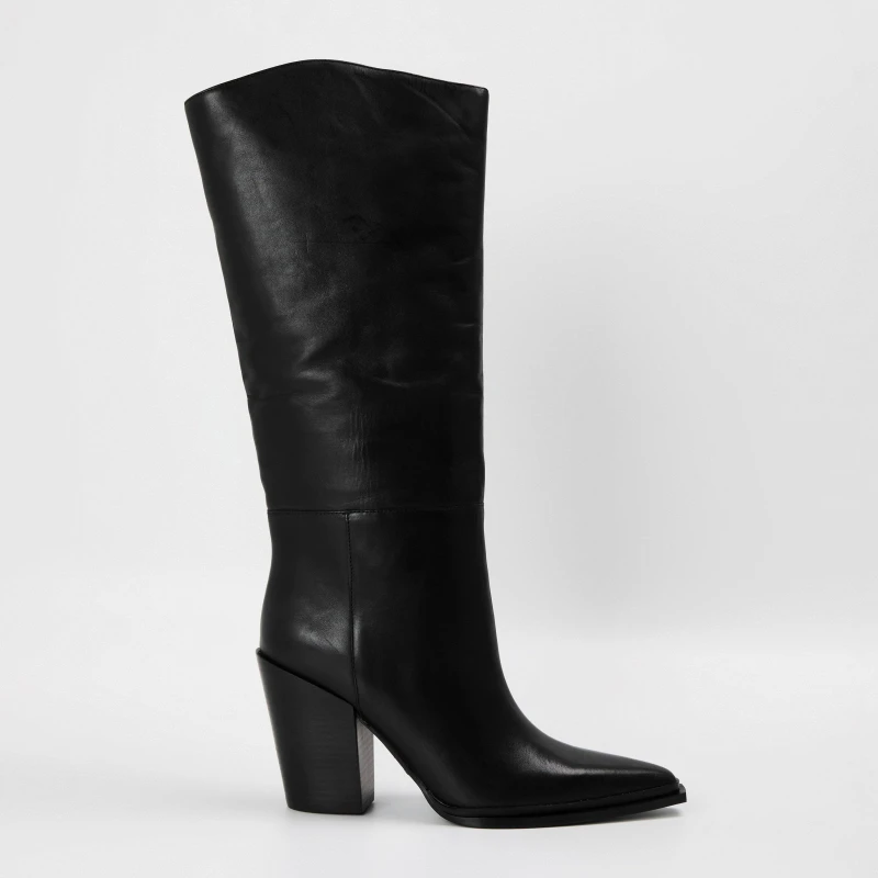 Image of Steve Madden Womens Bronty Knee High Boots Black Lthr female 3 (36)