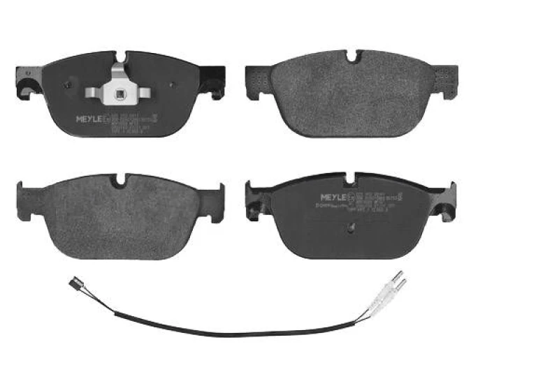 Image of MEYLE 025 250 6917 Brake pad set Front Axle, incl. wear warning contact, Original Quality, with anti-squeak plate Brake Pad Set,disc brake (402)
