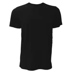 Image of Canvas Unisex Jersey Crew Neck T-Shirt / Mens Short Sleeve T-Shirt (2XL) (Black)