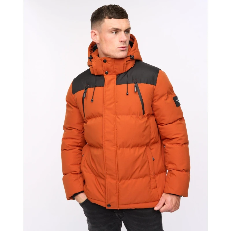 Image of Crosshatch Crosshatch Men Menray Jacket in Burnt Orange Size: 2X-large Burnt Orange XXL Male 5059294708227