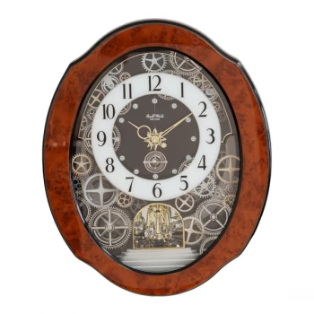 Image of Rhythm Magic Motion Cogs Clock - Crystals from Swarovski