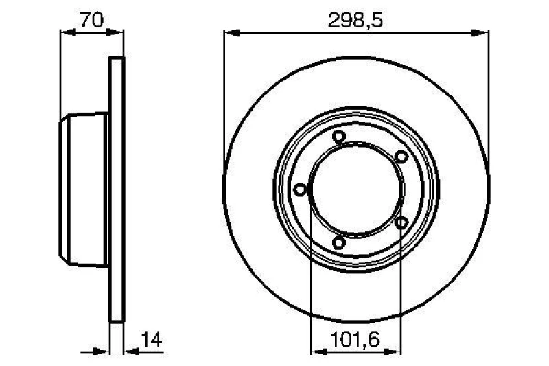 Image of Brake disc Bosch 0 986 478 827