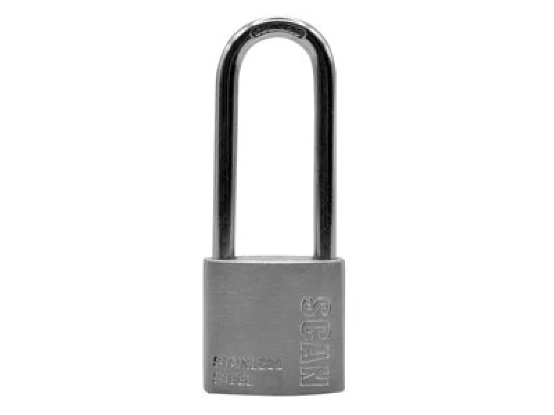 Image of SCAN ZB111-32L Stainless Steel Padlock 32mm Long Shackle SCAPLSS32LS - Scan ZB111-32L