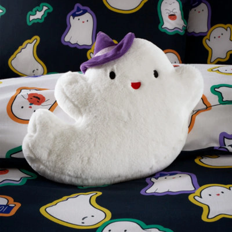 Image of Catherine Lansfield Halloween Ghosts Cushion White