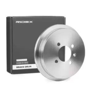 Image of RIDEX Brake Drum VW,SKODA,SEAT 123B0032 1S0609617,6X0609617A,1S0609617 Rear Brakes,Drum Brake 6X0609617A,1S0609617,6X0609617A,1S0609617,6X0609617A