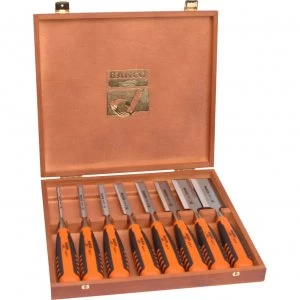 image of Bahco 424 8 Piece Bevel Edge Wood Chisel Set