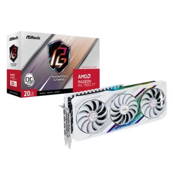 Image of Asrock AMD Radeon RX 7900 XT Phantom Gaming White 20G DDR6 OC Graphics Card