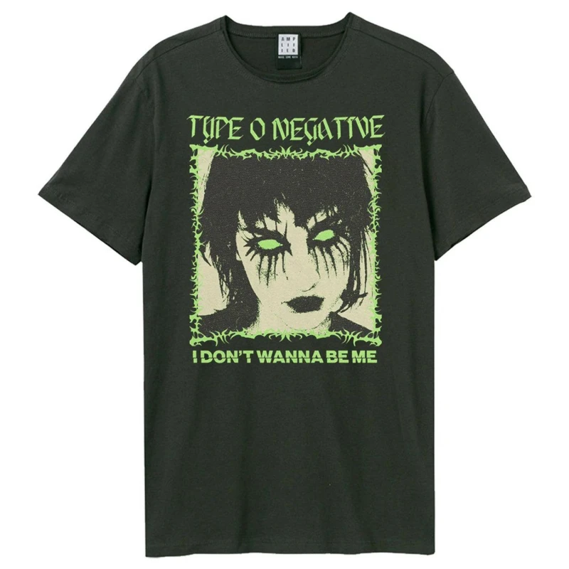 Image of Amplified Amplified Men I Don't Wanna Be Me Type O Negative T-Shirt in Charcoal Size: X-Small Charcoal XS Male 5063377025026
