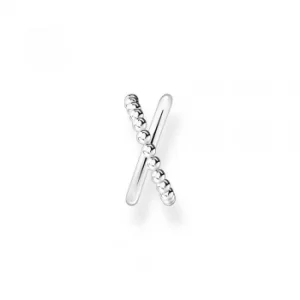 image of THOMAS SABO Silver Dots Criss Cross Ear Cuff EC0023-001-21