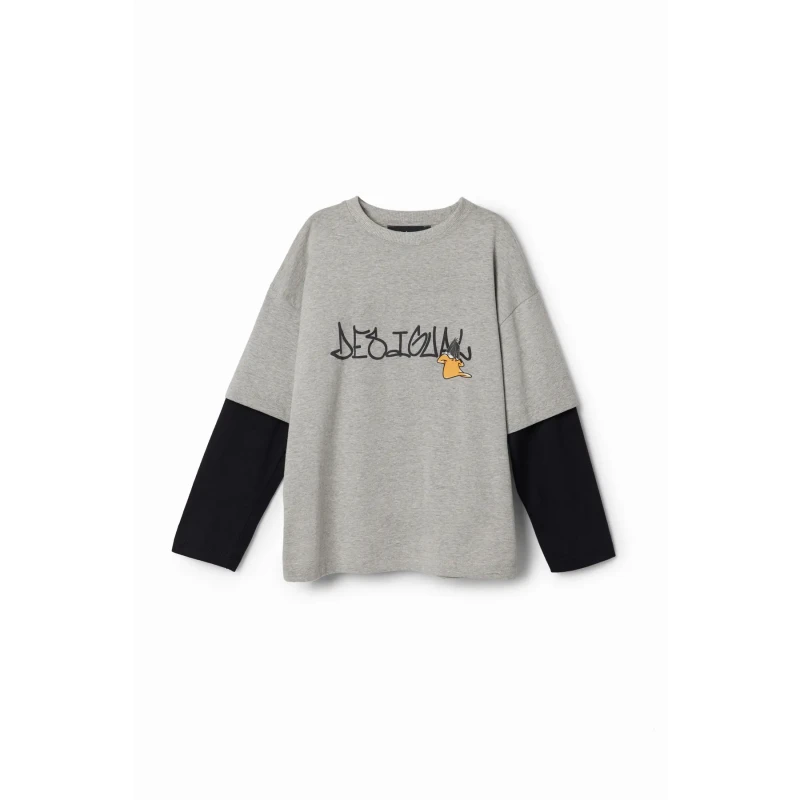Image of Desigual Child's sweater Desigual Axel Gris Unisex 7/8 ans