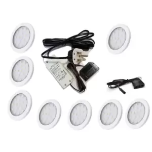 image of Moderix Orbit White 1.5W LED Light Kit Under Cabinet Shelf Cupboard Kit - Light