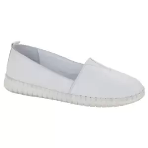 image of Mod Comfys Womens/Ladies Softie Leather Casual Shoes (5 UK) (White)