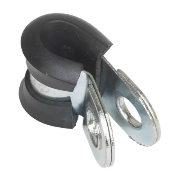 Image of Genuine SEALEY PCJ6 P-Clip Rubber Lined Ø6mm Pack of 25